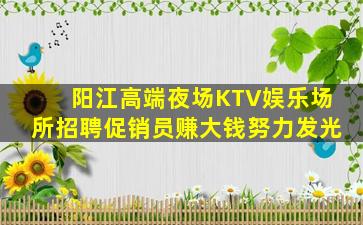 阳江高端夜场KTV娱乐场所招聘促销员赚大钱努力发光